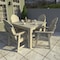 Highwood Usa Hamilton 5pc Square Outdoor Patio Furniture Dining Set AD-DNA44-WAE - alternate 3